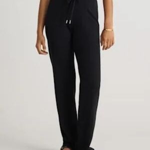 Quince Black Straight Leg Pants